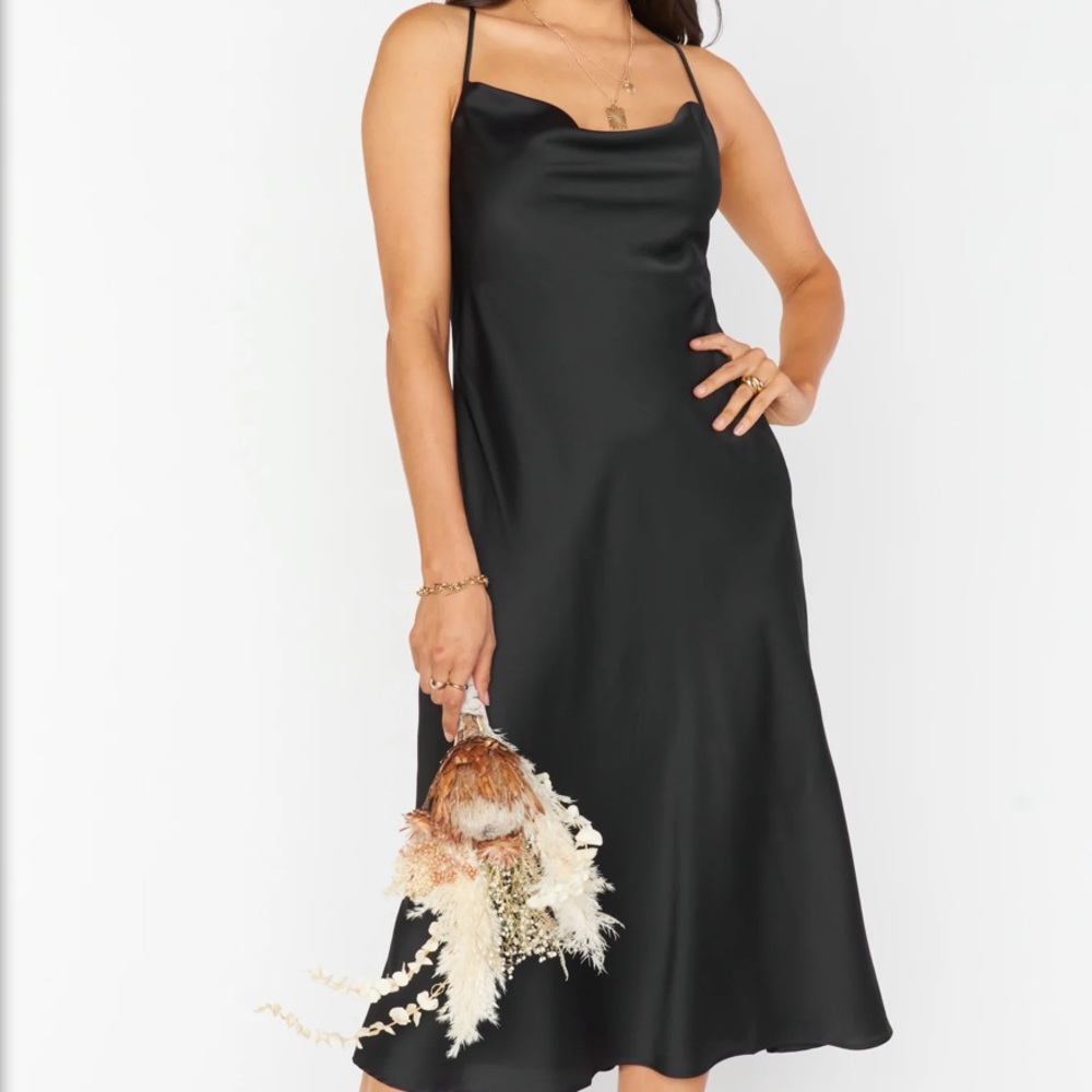 Show Me Your Mumu Verona Cowl Dress Black Extra Small